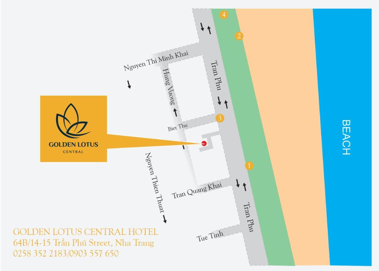 Golden Lotus Central Hotel Нячанг Экстерьер фото